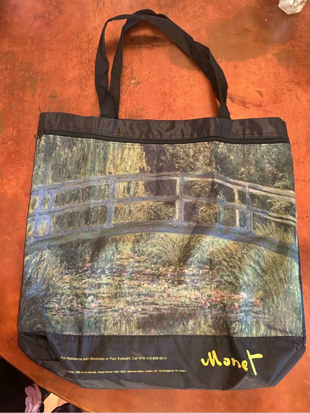 Monet Waterlily Garden Bridge Tote